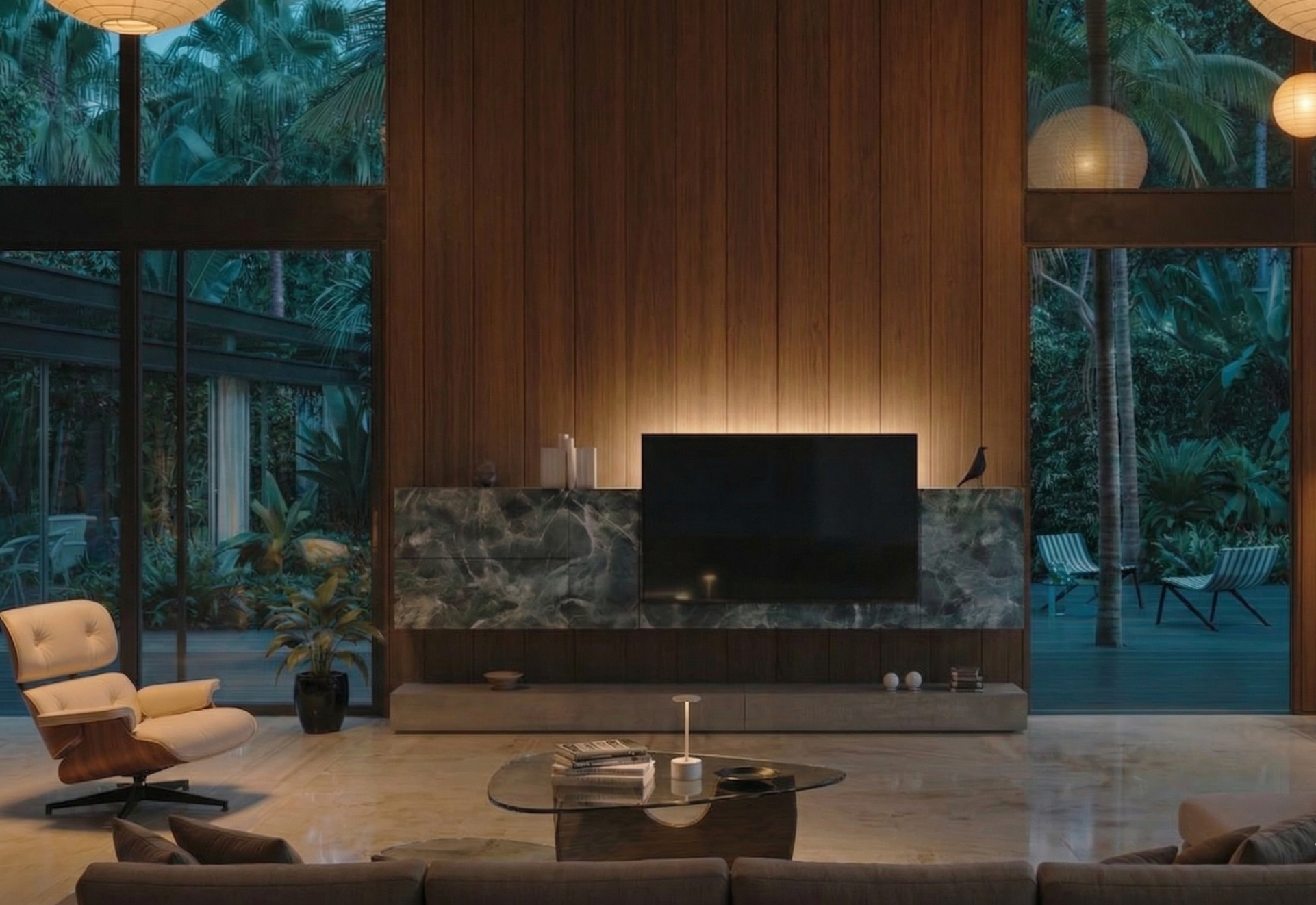 36e8 Cinema — casa tropicale (notte)