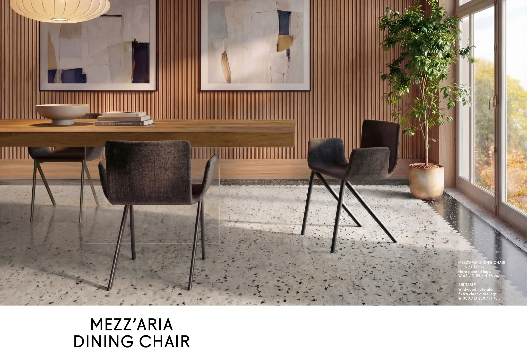 Mezzaria Dining Chair — con braccioli