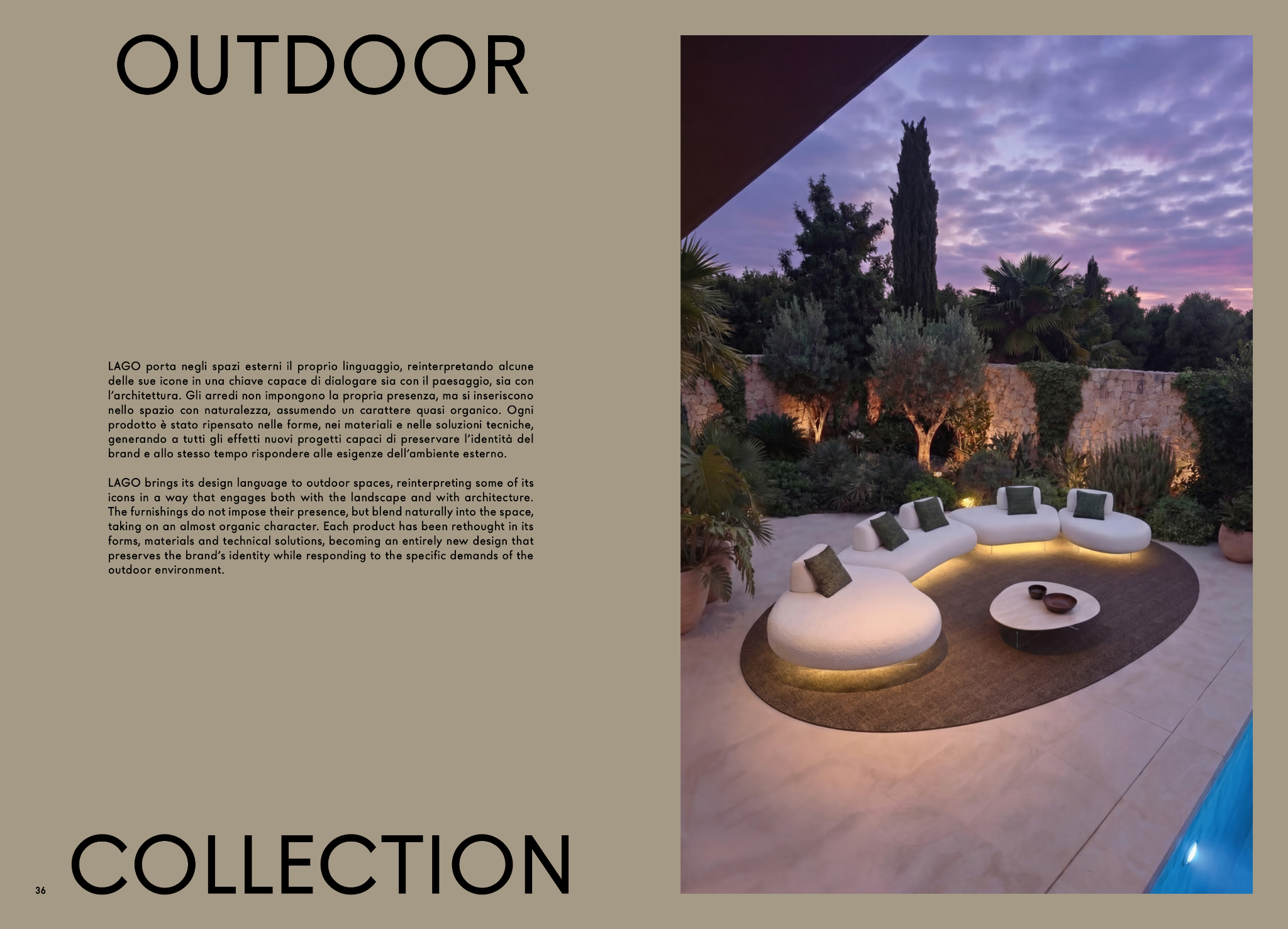 Outdoor Collection — pagina editoriale introduttiva